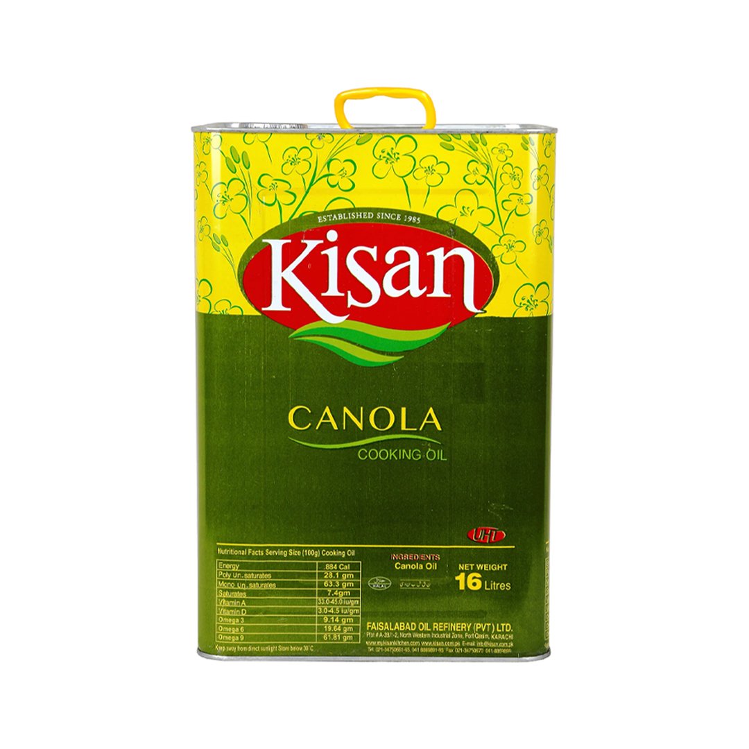 Kisan Canola Oil 16 Liter Tin